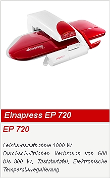 ... zum Online-Shop - Elna Bügelpresse "Elnapress 720" EP 720 ... zum Online-Shop - Elna Bügelpresse "Elnapress 720" EP 720